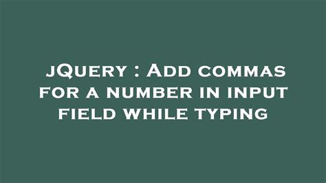 jquery number format comma|add commas to number without typing in field .